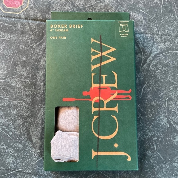 J.Crew Stretch 4" boxer briefs Heather Graphite Underwear Size XL NWT NIB NEW - Picture 3 of 5